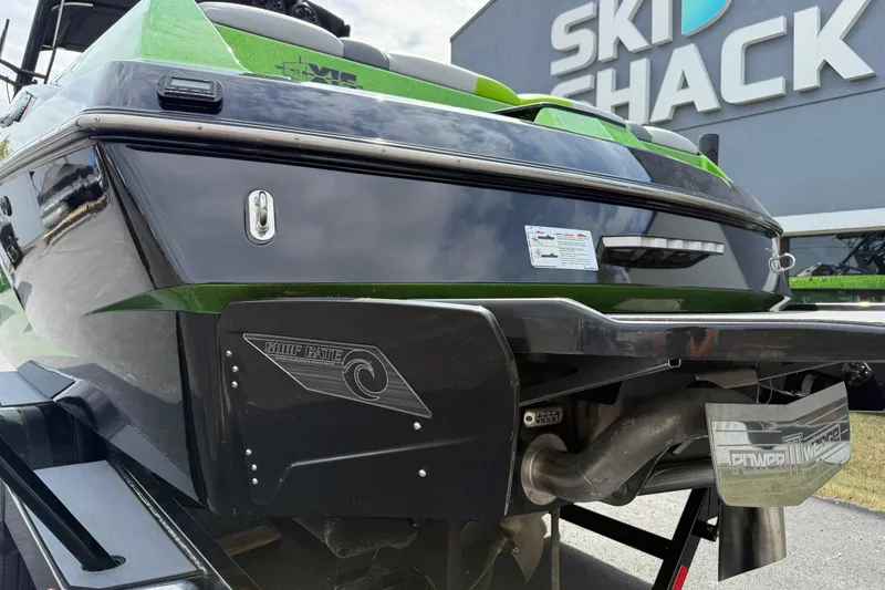 Slide: The Image of 2019 Axis A24 boat with Surf Gate feature at Ski Shack dealership. - 8