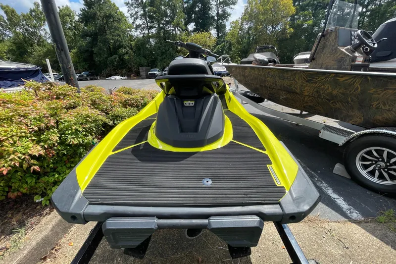 Slide: The Image of 2021 Yamaha WaveRunner VX Cruiser HO in vibrant yellow, parked outdoors. - 5
