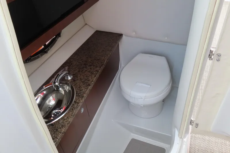 Slide: The Image of Luxurious 2019 C 285ss boat bathroom with sink and toilet. - 20
