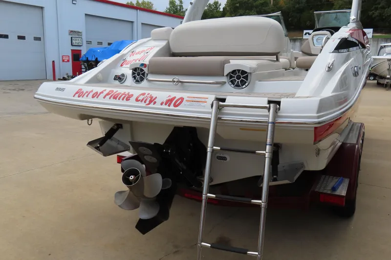 Slide: The Image of 2019 C 285ss boat at dock with ladder and propeller, Platte City, MO. - 5