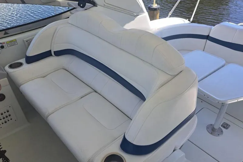 Slide: The Image of Control panel on 2008 Formula 34 Performance Cruiser, displaying temperature and system indicators. - 34