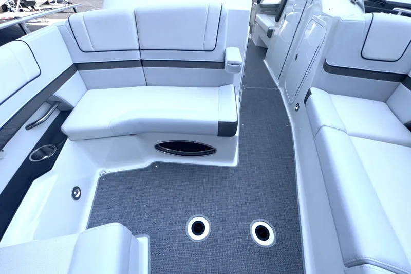 Slide: The Image of 2020 Formula 330 Crossover Bowrider dashboard with steering wheel and control panel. - 20