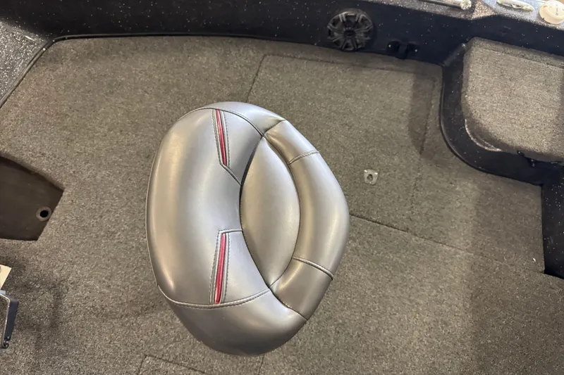 Slide: The Image of Gray leather seat in a 2022 Nitro ZV21 Pro boat interior. - 17