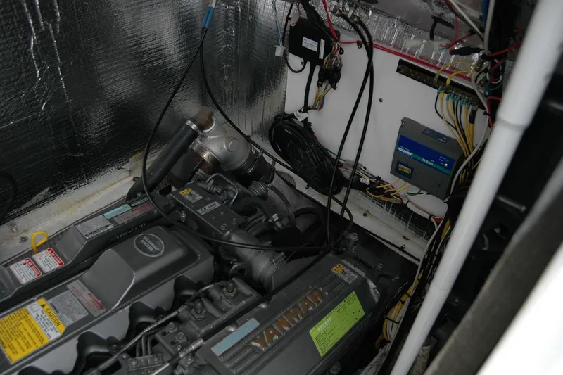 Slide: The Image of Engine room of 2013 Composite Yacht 26 with Yanmar engine and electrical components. - 36