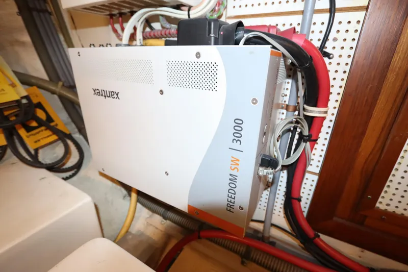 Slide: The Image of Xantrex Freedom SW 3000 inverter installed on 1993 Grand Banks 46 Classic yacht. - 101