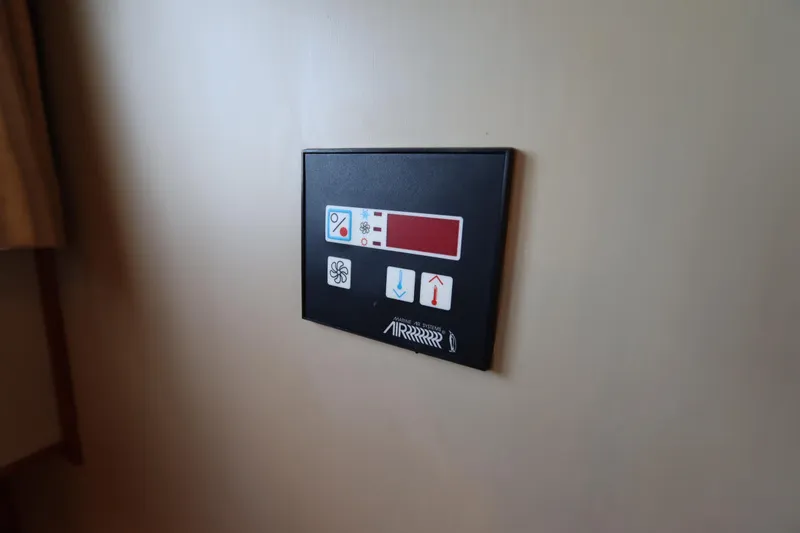 Slide: The Image of Control panel on 1993 Grand Banks 46 Classic yacht interior wall. - 78