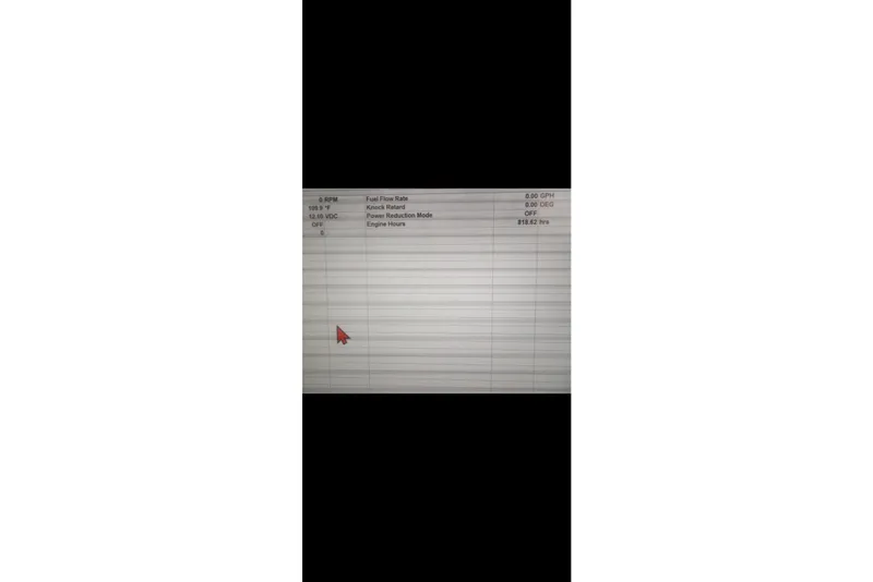 Slide: The Image of Engine data display for 1998 Regal 2800 LSR, showing RPM, fuel flow, and engine hours. - 13