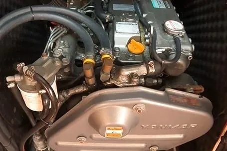 Slide: The Image of Engine of 2016 Beneteau Oceanis 40 sailboat, featuring Yanmar components. - 19