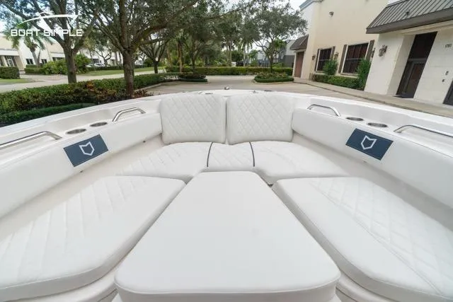 Slide: The Image of 2026 Sea Fox 228 Commander boat with luxurious white seating and modern design. - 14