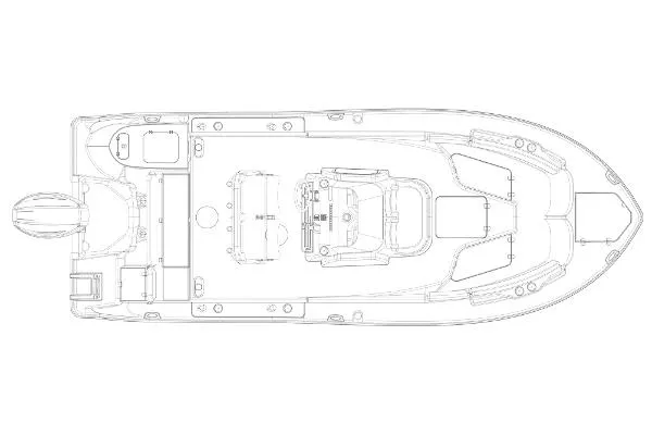 Slide: The Image of Manufacturer Provided Image: Top view schematic of 2025 Sea Fox 228 Commander boat layout. - 23