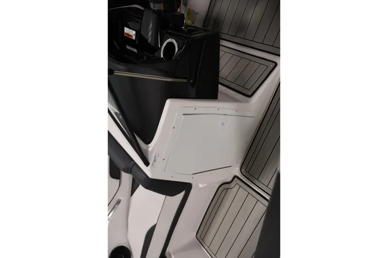 Slide: The Image of Interior view of 2026 Yamaha Boats 195S, showcasing sleek seating and modern design. - 15
