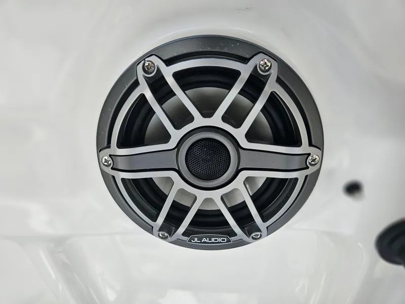 Slide: The Image of JL Audio speaker on 2026 Sea Hunt Ultra 265 SE boat. - 25