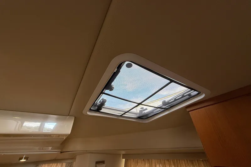 Slide: The Image of Skylight view inside 2021 Ranger Tugs R-41CB boat cabin. - 47