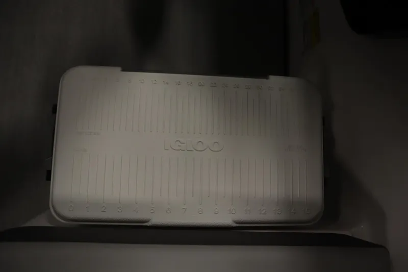 Slide: The Image of White Igloo cooler on 2026 Yamaha Boats AR220. - 38