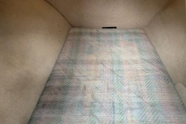 Slide: The Image of Interior cabin of 1991 Corsair F-27 #227 with patterned upholstery. - 13