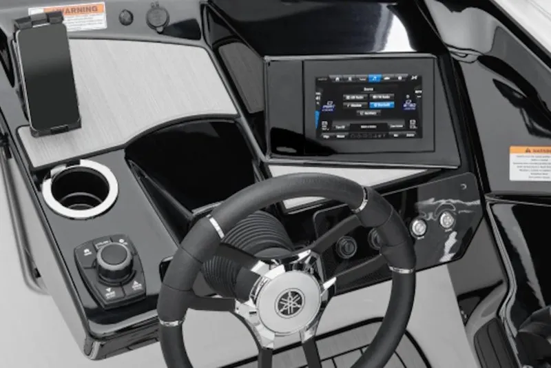 Slide: The Image of 2026 Yamaha Boats 222S in a garage, showcasing sleek design and modern features. - 4
