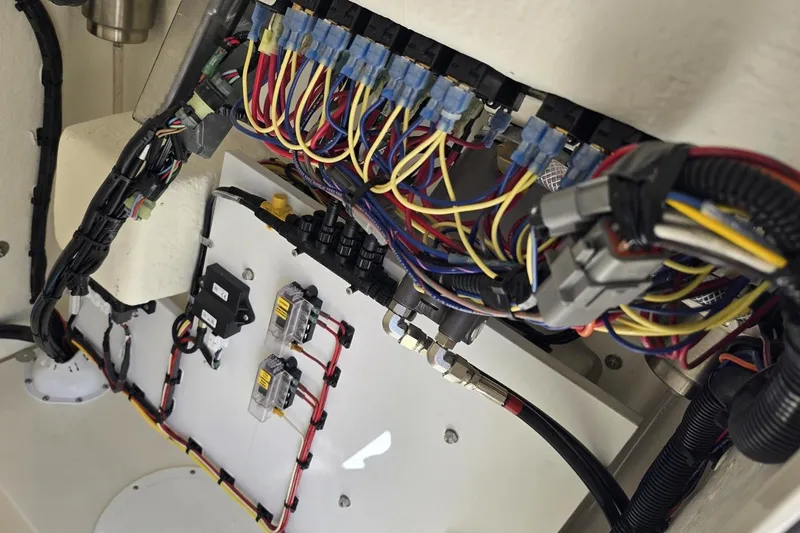 Slide: The Image of Wiring system of 2026 Sea Born LX21 Center Console boat, showcasing detailed electrical connections. - 13