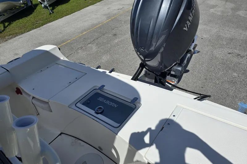 Slide: The Image of 2026 Sea Born LX21 Center Console boat with Yamaha outboard motor. - 4