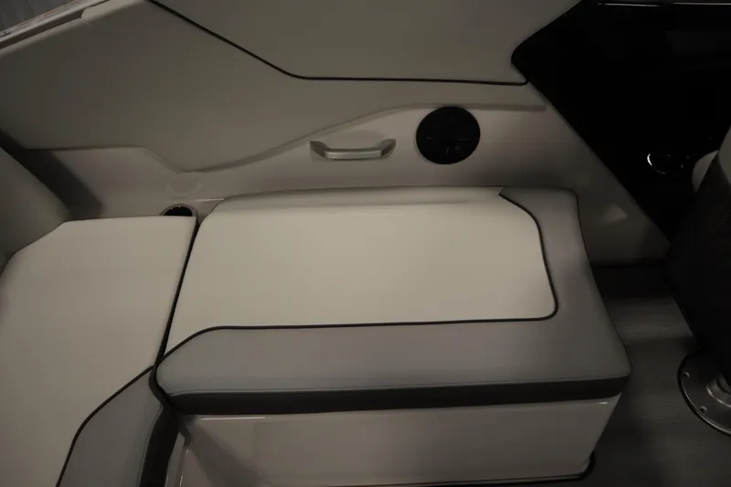 Slide: The Image of 2026 Yamaha AR250 boat interior seating with sleek design and modern upholstery. - 34