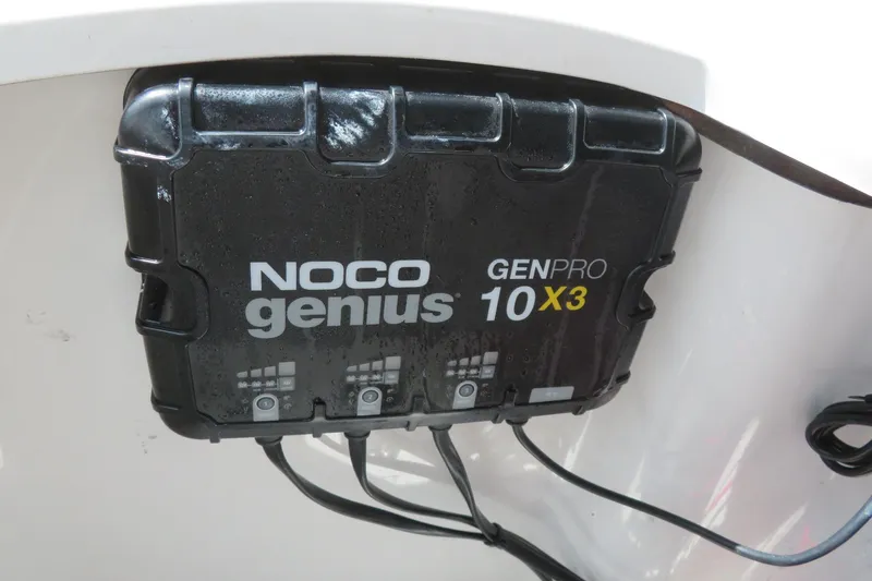 Slide: The Image of NOCO Genius GENPRO 10X3 charger on 2024 Sea Fox 288 Commander boat. - 15