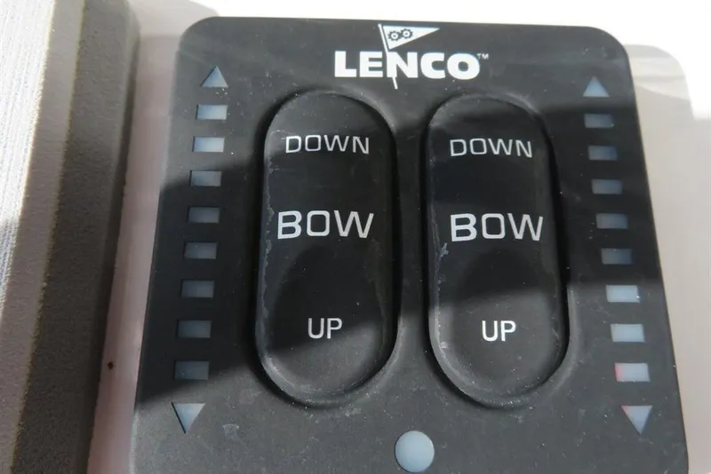 Slide: The Image of Lenco trim tab control panel on 2024 Sea Fox 288 Commander boat. - 38
