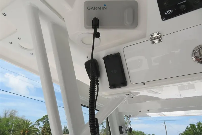 Slide: The Image of 2024 Sea Fox 288 Commander boat console with Garmin electronics and communication equipment. - 47