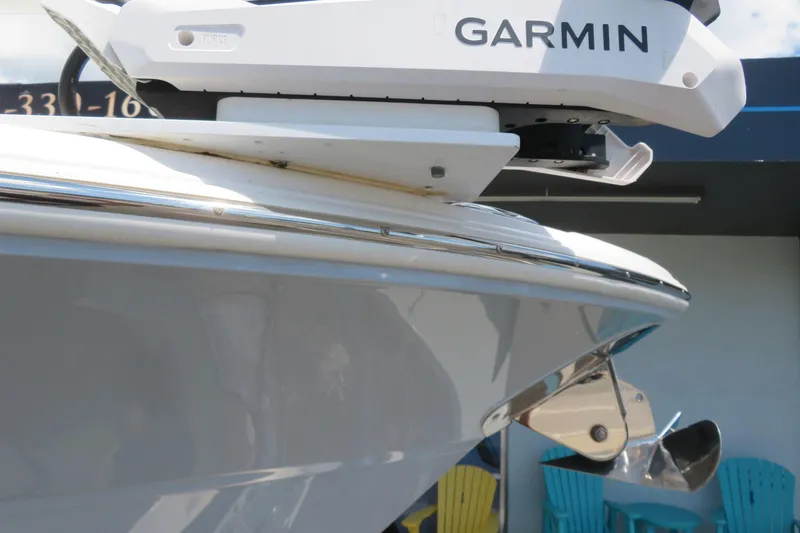 Slide: The Image of 2024 Sea Fox 288 Commander boat with Garmin equipment, close-up view. - 6