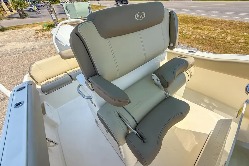 Slide: The Image of 2021 Key West 239 FS boat interior with comfortable seating and modern design. - 27