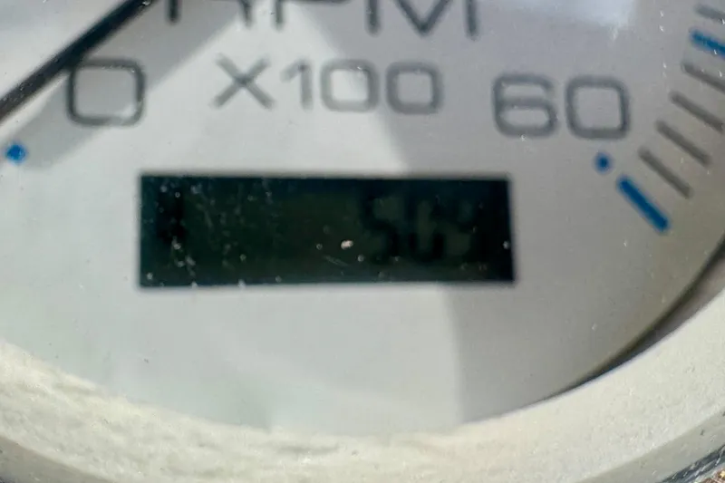 Slide: The Image of Close-up of a 2006 Limestone 26 RPM gauge displaying 547 hours. - 36