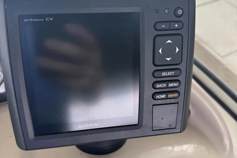 Slide: The Image of Garmin echomap CV on 2006 Sea Ray 260 Sundancer boat dashboard. - 13