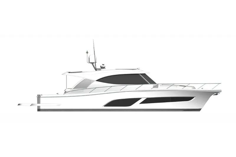 Slide: The Image of Manufacturer Provided Image: 2023 Riviera 505 SUV luxury yacht side profile. - 50