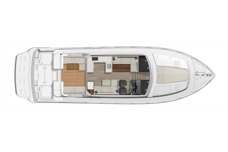 Slide: The Image of Manufacturer Provided Image: Top view layout of 2023 Riviera 505 SUV luxury yacht. - 52