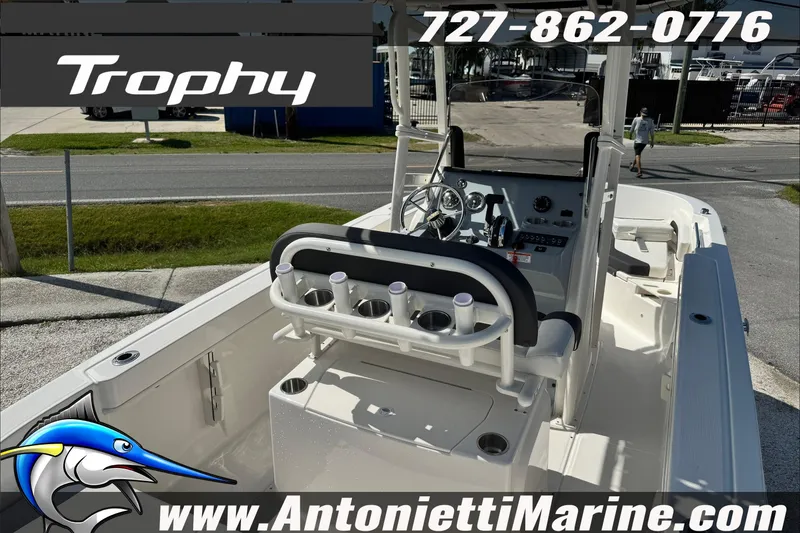 Slide: The Image of 2026 Trophy T20CC Center Console boat displayed at Antonietti Marine dealership. - 8