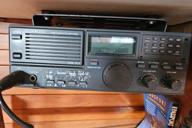 Slide: The Image of Kenwood TKM-707 SSB radiotelephone on 1979 Fast Passage 39 sailboat. - 20