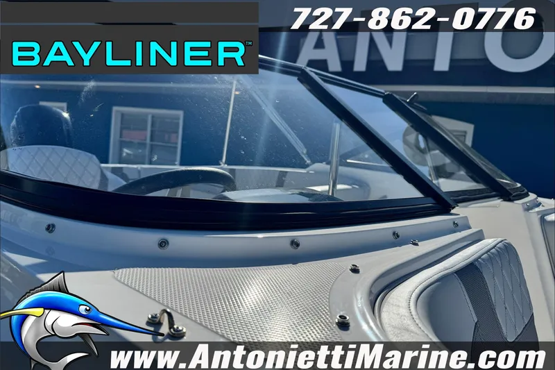 Slide: The Image of 2026 Bayliner VR4 Bowrider OB boat at Antonietti Marine dealership. - 9