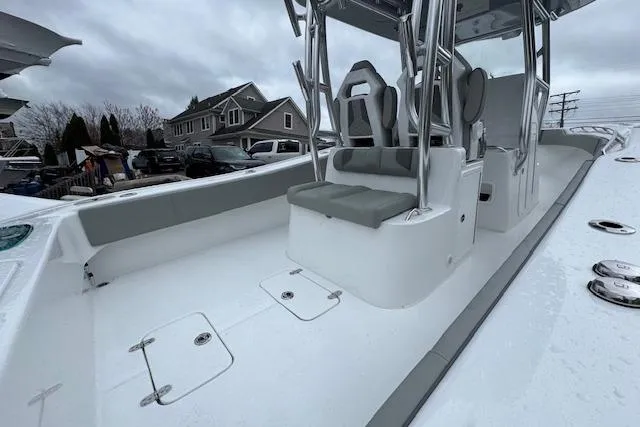 Slide: The Image of 2026 Cape Horn 31 T boat with sleek seating and modern design. - 3