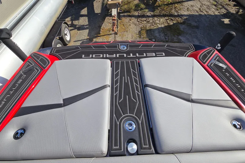 Slide: The Image of 2022 Centurion Fi23 boat deck with sleek design and modern features. - 51