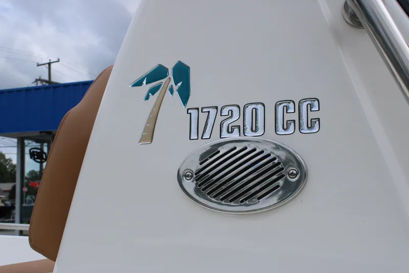 Slide: The Image of 2026 Key West 1720 Center Console boat logo and speaker detail. - 30