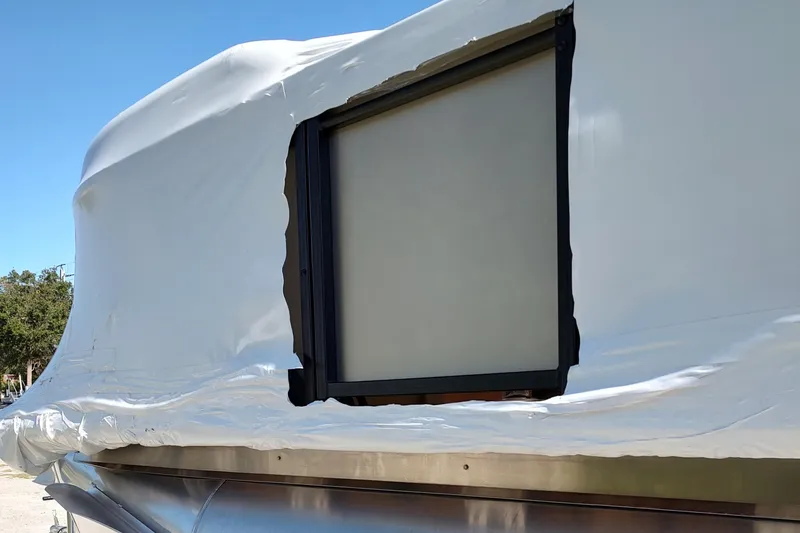 Slide: The Image of 2026 Sylvan Mirage X3 Party Fish emblem on a sleek black and silver surface. - 16