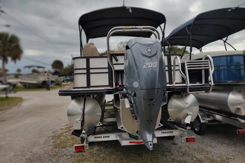 Slide: The Image of pontoon boat priced with a Yamaha 150 hp outboard - 25