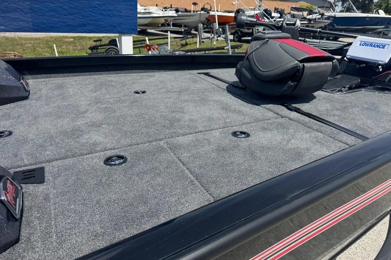 Slide: The Image of 2025 Ranger RT188P boat deck with seating and Lowrance equipment. - 3