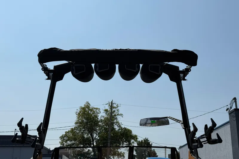 Slide: The Image of 2026 Axis T250 boat tower with speakers against clear sky. - 8