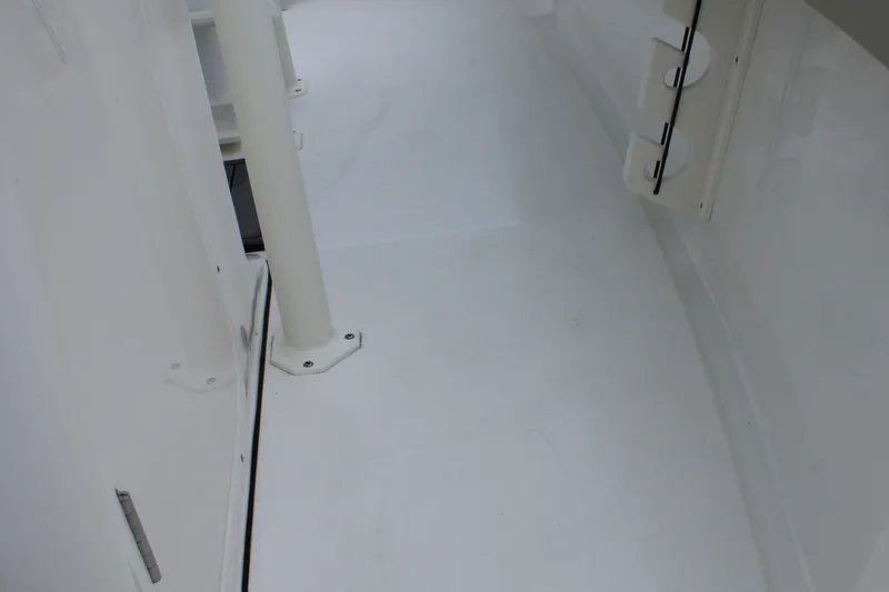 Slide: The Image of Interior view of 2026 Key West 219 FS boat, showcasing sleek white design. - 22