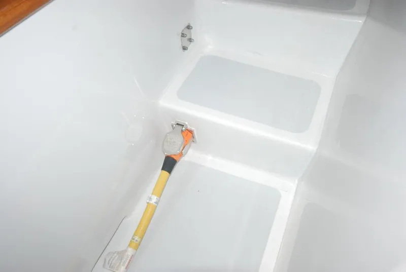 Slide: The Image of Interior of 1980 Willard Marine Pilothouse with visible wiring and clean white surfaces. - 46