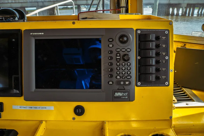 Slide: The Image of Control panel of a 2004 Kvichak Marine Industries Pilot boat with Furuno NAVnet system. - 37