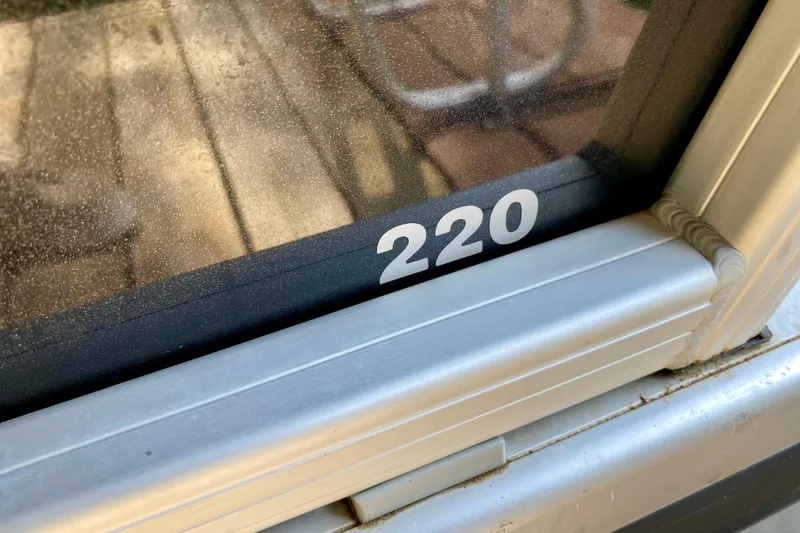 Slide: The Image of Close-up of AquaPatio 220 WB window frame, model year 2014. - 25