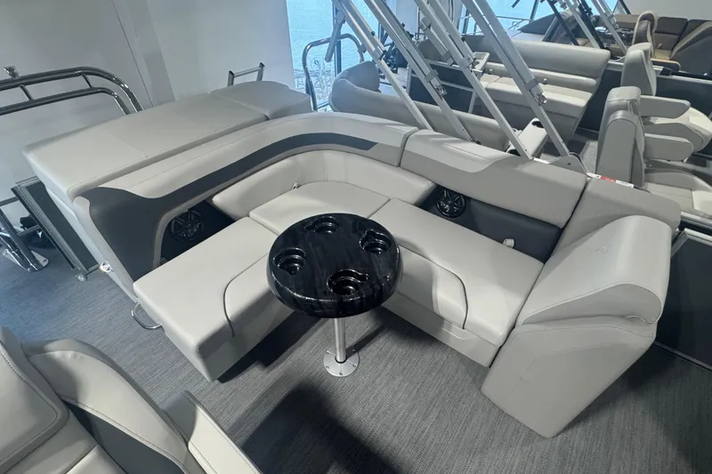 Slide: The Image of Luxurious seating area on 2026 Godfrey Sweetwater 2086 CSE pontoon boat. - 10