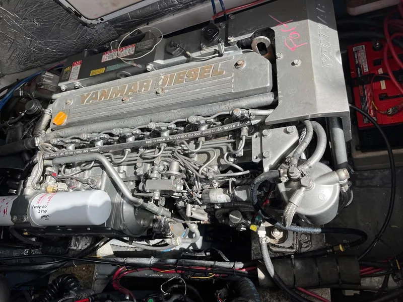 Slide: The Image of Yanmar diesel engine in a 2005 Strike 35 Sportfisherman boat. - 21