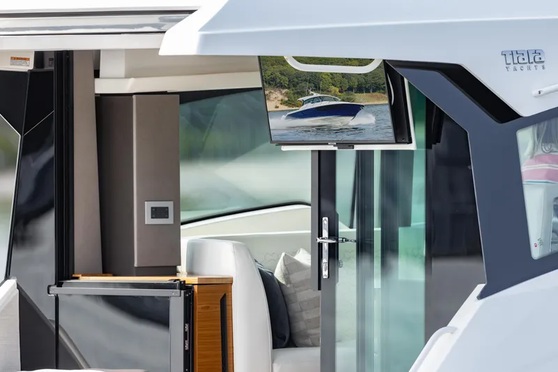 Slide: The Image of 2025 Tiara Yachts 43 LE interior with modern design and sleek finishes. - 22