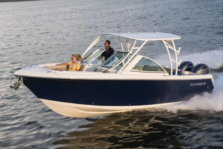 The Image of Manufacturer Provided Image: 2019 Sailfish 275 DC boat cruising on water. - 0